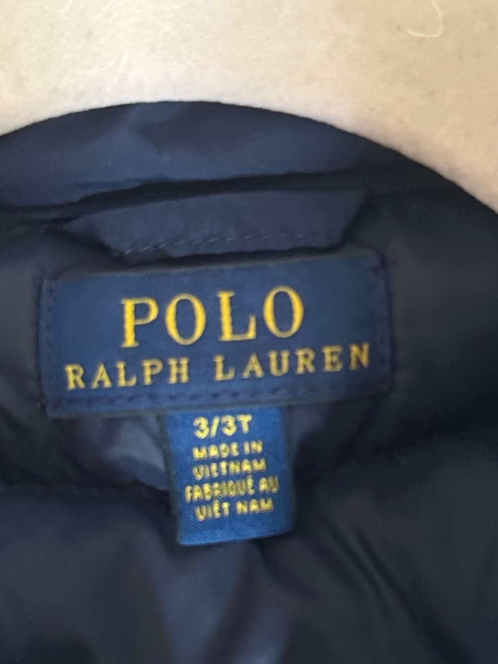 Polo by Ralph Lauren Navy Quilted Puffer Jacket with Red Pony - Picture 3 of 3